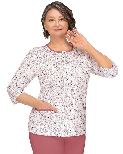 Pyžamo Kasia II 266 Martel bordová 23- dámske bavlnené pyžamo so zapínaním na gombíky