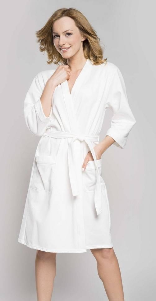 Kalia Dámsky župan s 3/4 rukávmi Italian Fashion - ružový