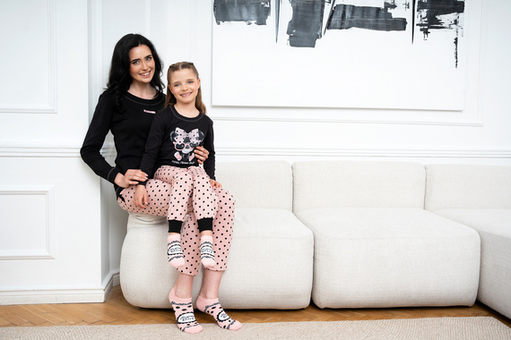 Bonilla Dámske pyžamo s dlhým rukávom a dlhými nohavicami Italian Fashion black/print