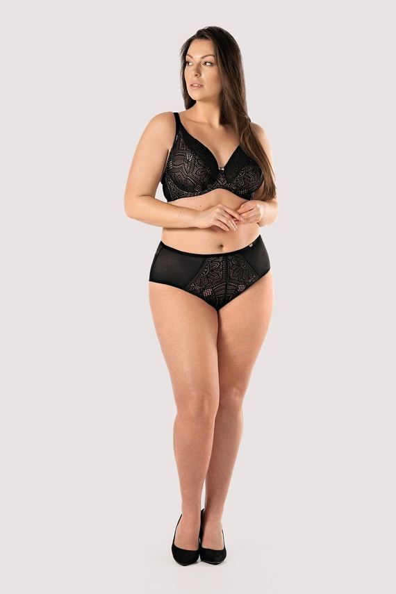 Desire BO50 mefemi by Nipplex čierna soft bralette podprsenka s čipkou
