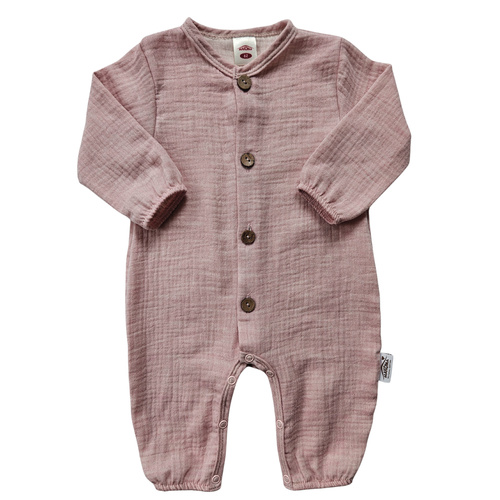 Len mušelínové pyžamo 02235BSR Makoma rose - ľahké, priedušné, 100% bavlna