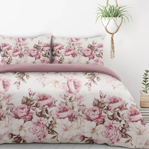 Posteľná bielizeň Peony1 Design 91 kvetinová obojstranná mäkká na zips
