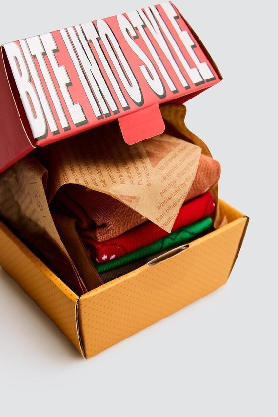 Ysabel Mora 17501 Sock Burger Pánske a dámske bavlnené ponožky 3 páry Darček