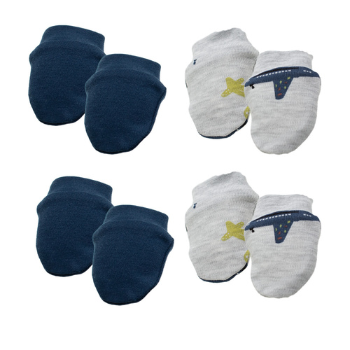 219083 Willy Nicol detské rukavice 4-pack - bavlnené, proti poškriabaniu,