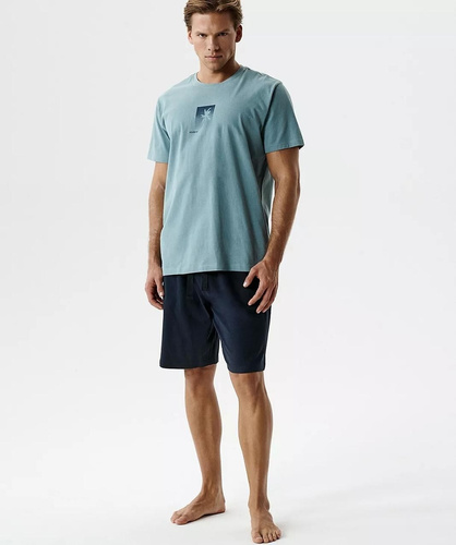 NMP-398 Letné Pánske Pyžamo 100 % Bavlna Peach