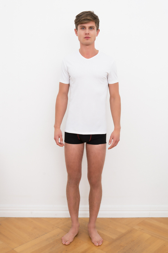 Ikar Pánske tričko s kapucňou pri krku Italian Fashion - biele