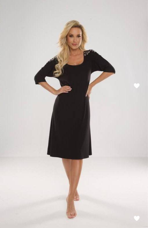 616 Nočná košeľa Ramona Forex - čierna