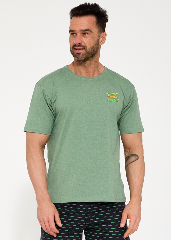 326/202 Pánske pyžamo Cornette Crocodiles 2 - bavlna | krátky rukáv + šortky | pohodlný spánok | módna potlač