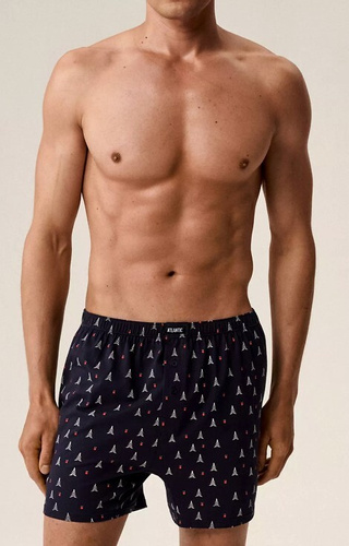 2GMB-010 Pánske boxerky Atlantic - bavlnené, vianočný vzor, 2 balenia