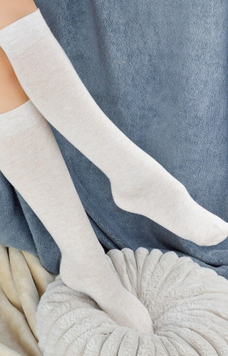 SB158 Dámske podkolienky Noviti béžové - pohodlné, hladké z mäkkej pleteniny