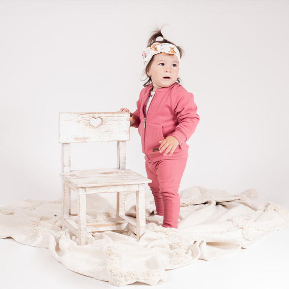 216281 Lala Nicol ružové teplákové legíny pre dievčatá 86-146