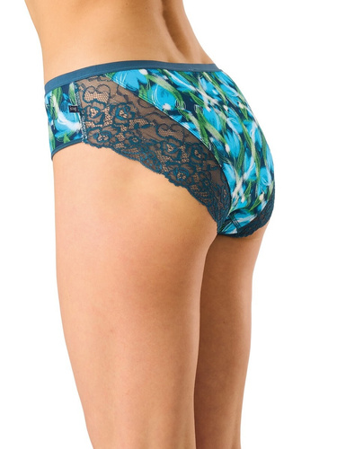 Dámske nohavičky Key LPC 572 midi bikini z bavlny s čipkou – 2 ks