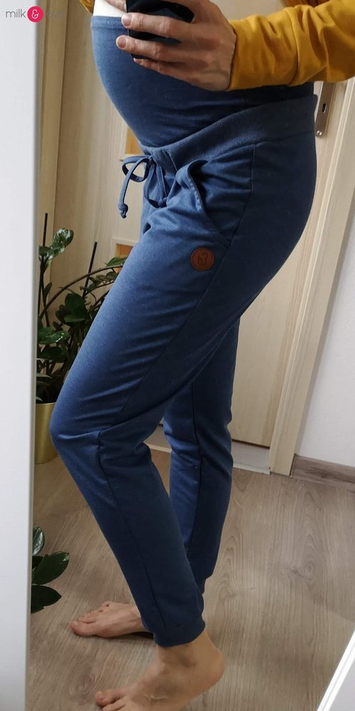 Spodnie dresowe ciążowe Milk&Love jasny szary melanż