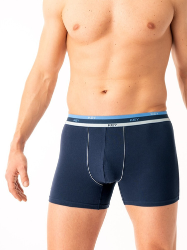 Pánske boxerky Key MXH 277 navy blue - bavlnené, pohodlné a priedušné