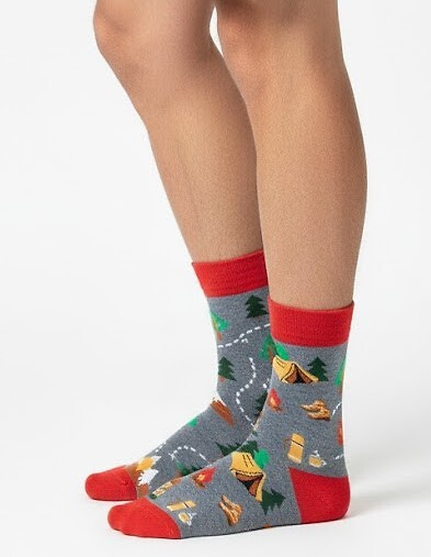 0125.053 Trekking - pánske ponožky Milena s farebným vzorom, Melange