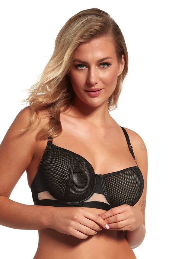 2351 Mäkká podprsenka Maxi Lupoline - čierno-béžová