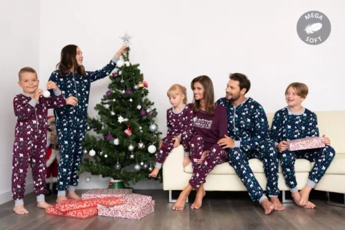 Sid Detské pyžamo Italian Fashion - bordová potlač