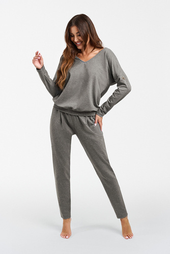 Karina Dámsky komplet s dlhým rukávom, nohavice Italian Fashion -¶r. melange