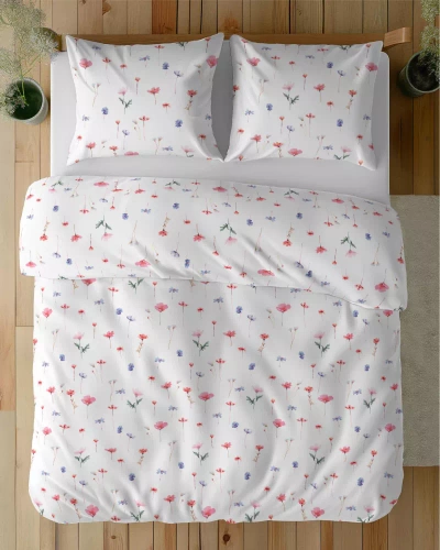 5486 B Detexpol Saténové príbehy bielo - ružové | 100% bavlna, saténová väzba, zips, darčeková krabička