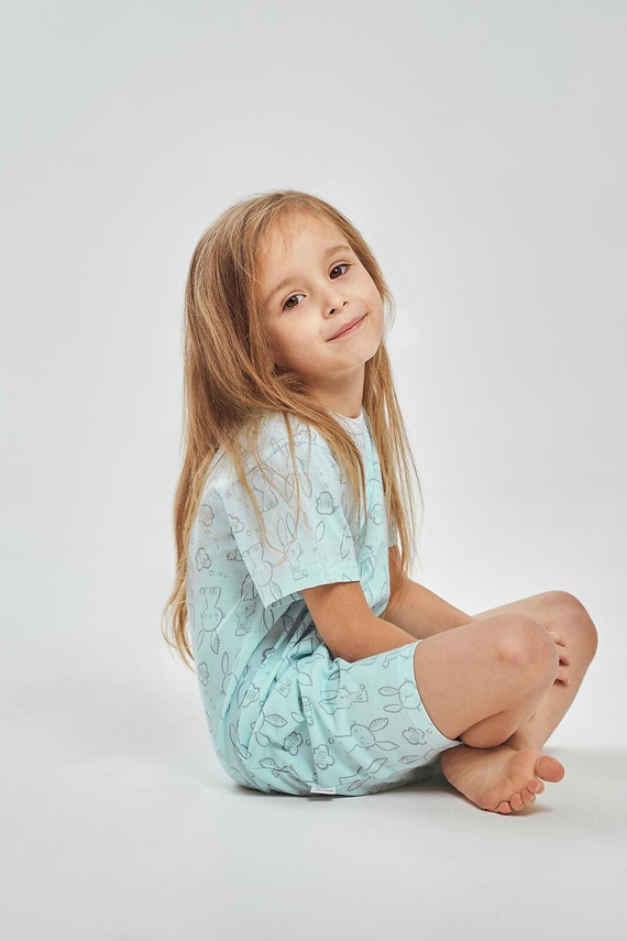 Dievčenská nočná košeľa 3547 Arleta Taro 100% bavlna tyrkys