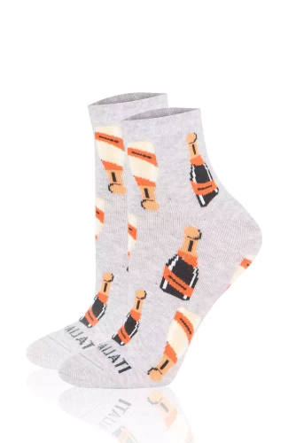 S153Z Prosecco Ponožky Italian Fashion - light melange