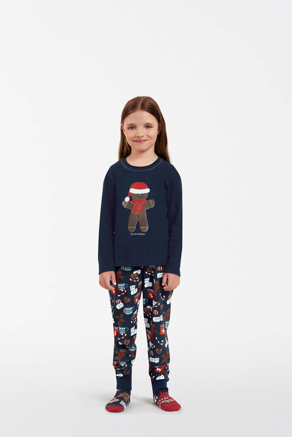 Makala Detské pyžamo Italian Fashion - námornícka modrá/potlač