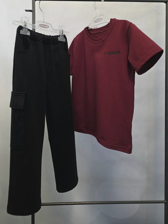 Chlapčenské tričko Six Seven Bambarillo – pohodlie na každý deň claret