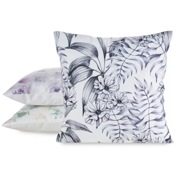 Obliečka na vankúš 45x45 Mink 30 Eurofirany zamat kvety