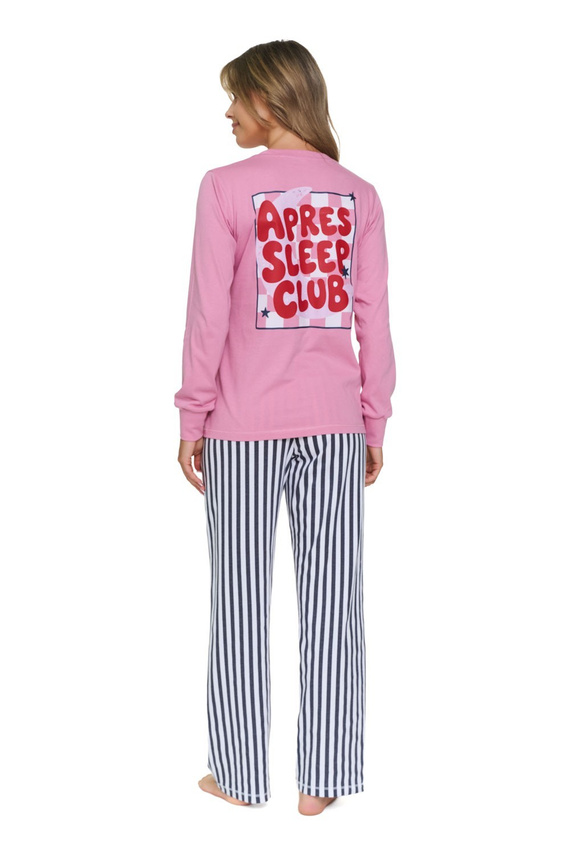 Doctor Nap 7523 Apres Sleep Dámska pyžama 100% bavlna ružová pásiky