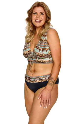 Top na kúpanie Lupoline Nicole Soft vzorovaný modelujúci prsia bez kostíc