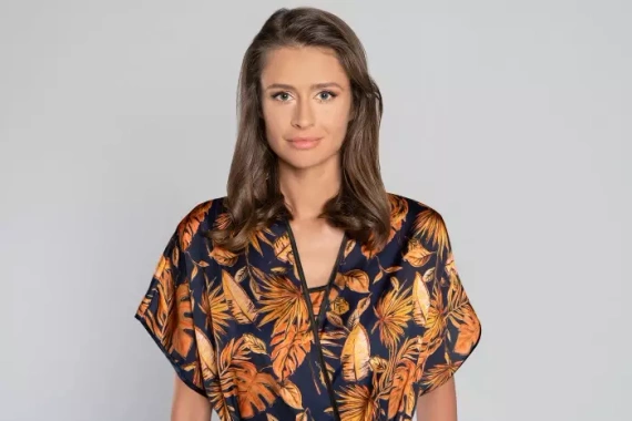 Monstera Dámsky župan Italian Fashion - potlač