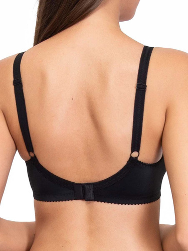 Donna 1962 Mäkká podprsenka s kosticami z mikrovlákna, bavlna, čierna