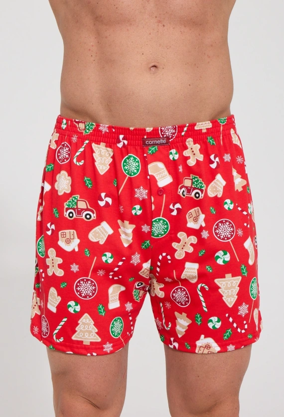 Pánske boxerky Cornette Candy 3 Christmas 016/28 voľné bavlnené vianočné