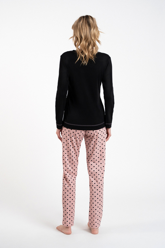 Bonilla Dámske pyžamo s dlhým rukávom a dlhými nohavicami Italian Fashion black/print