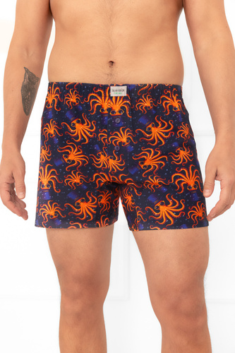 Oskar - voľné pánske boxerky s potlačou chobotnice | Italian Fashion