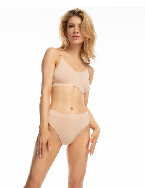 Figi Bamboo Bikini Julimex dámske bambusové nohavičky pohodlné beige