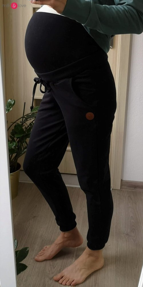 Spodnie dresowe ciążowe Milk&Love jasny szary melanż