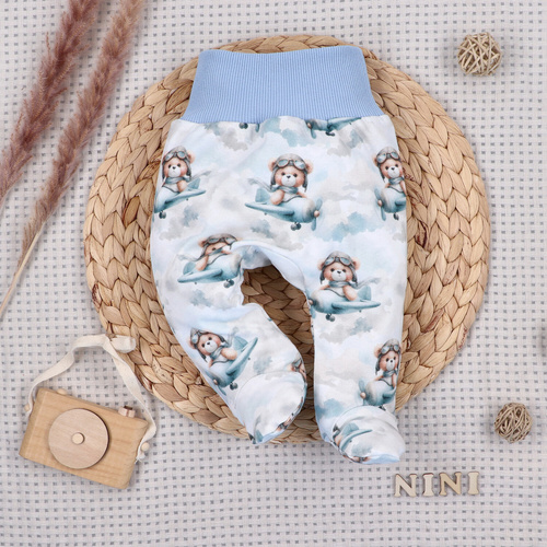 NINI Baby Bear Pilot organické detské polodupačky 100 % ABN-5750/PIL