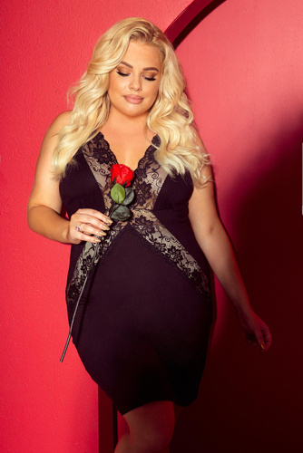 879 Nočná košeľa Agnes Forex - čierna