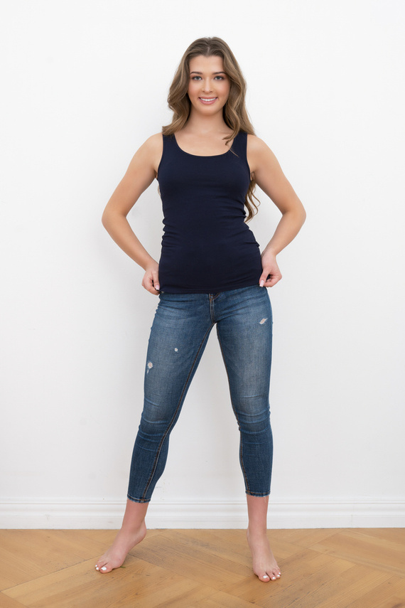 Ibiza Dámska košeľa so širokými ramenami Italian Fashion - tmavomodrá