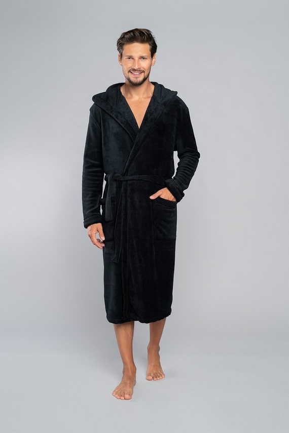 Mimas Pánsky župan s kapucňou Italian Fashion- graphite