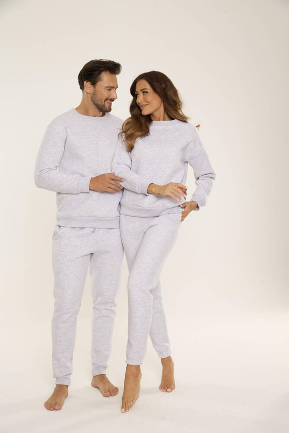 813 Indigo Pánska tepláková súprava De Lafense - svetlý melír