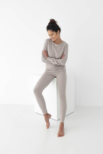 Dámske pyžamo Mabel Sensis - béžová melanž