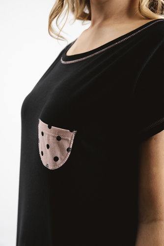 Buscato Dámske pyžamo s krátkym rukávom, šortky Italian Fashion- print/black