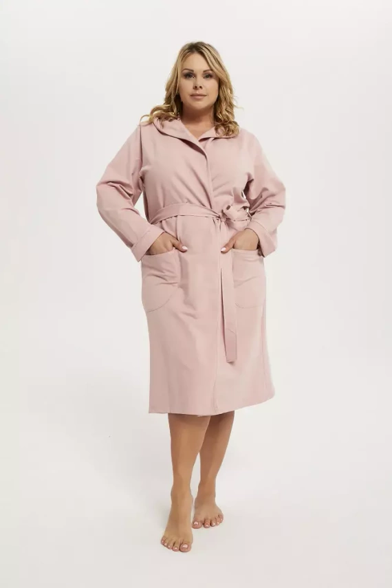 Karina Dámsky župan Italian Fashion - púdrovo ružový