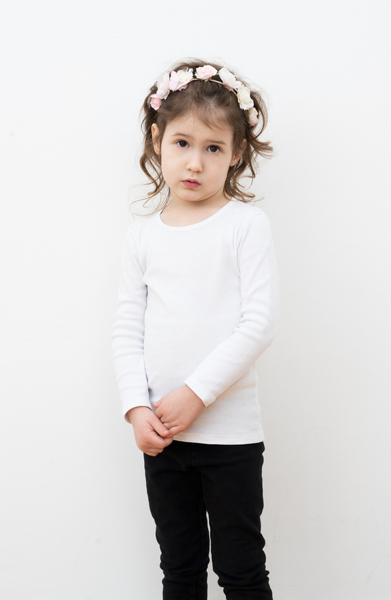 Tričko Tosia pre dievčatá, dlhý rukáv Italian Fashion- white