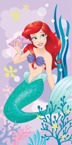 Ariel the Little Mermaid Disney Kids25 bavlnená plážová osuška | Pre dievčatá | Na pláž, k bazénu Jerry Jabrics