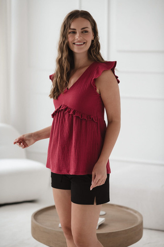 Mliečny motýľ Tehotenská a dojčiaca blúzka - pohodlie a štýl Milk&Love malinová