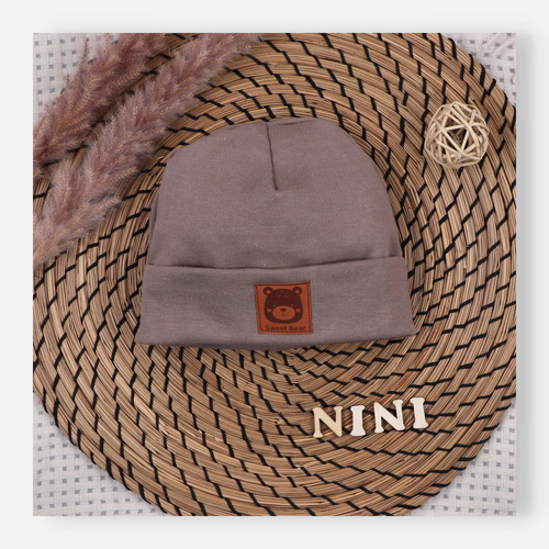 ABN-5547 Detská čiapka Nini Happy Animals z organickej bavlny - bezpečná, ekologická, pohodlná