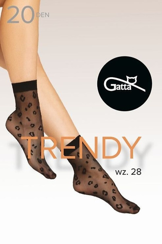 Ponožky Trendy vzor.28 20 den Gatta nero - plstený, beztlakový pás